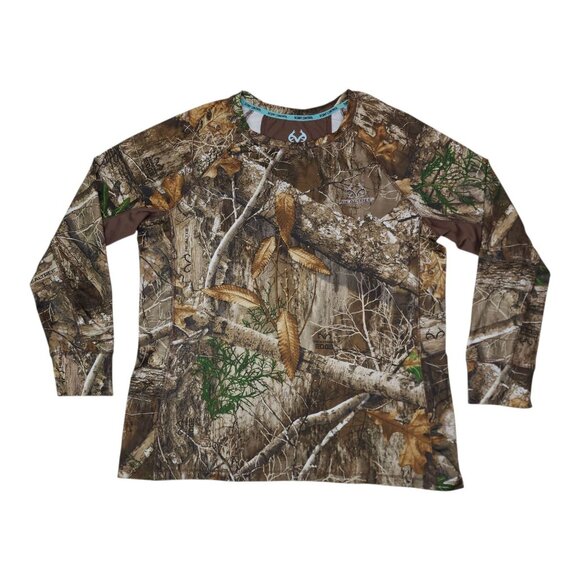 Realtree Boys Long Sleeve Camo Shirt Scent Control Size XL16-18 Stretch Vented - Picture 9 of 9